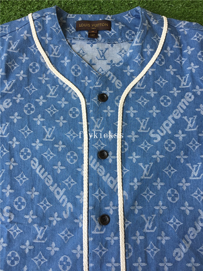 Supreme x LVS Blue Denim Shirt